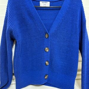 Old Navy Women's Vibrant Blue Button-Up Cardigan